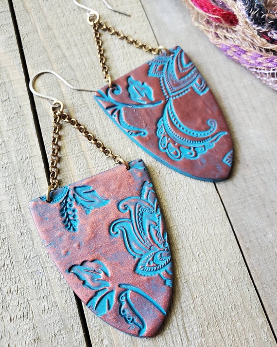 Vegan leather earrings deals