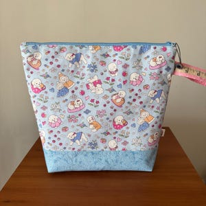 Bolso grande con cremallera para tejer a crochet, ideal para perros bichones (29,5 x 19,1 x 24,1 x 8,9 cm)