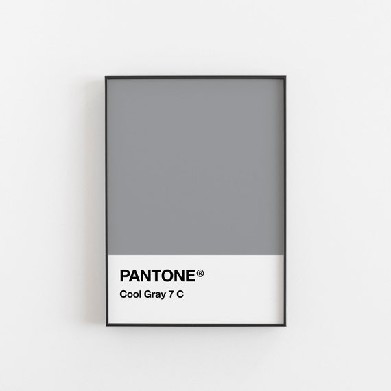 Cool Gray Pantone Pantone Wall Art Wall Print Pantone Etsy