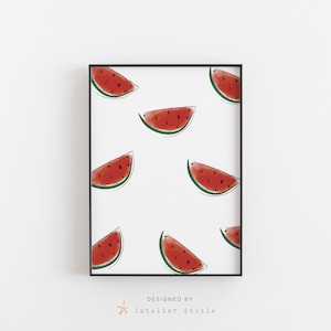 Watermelon print, Watermelon poster, kitchen wall decor, kitchen print, kitchen decor, Watermelon Wall Art, watermelon pattern, watermelon