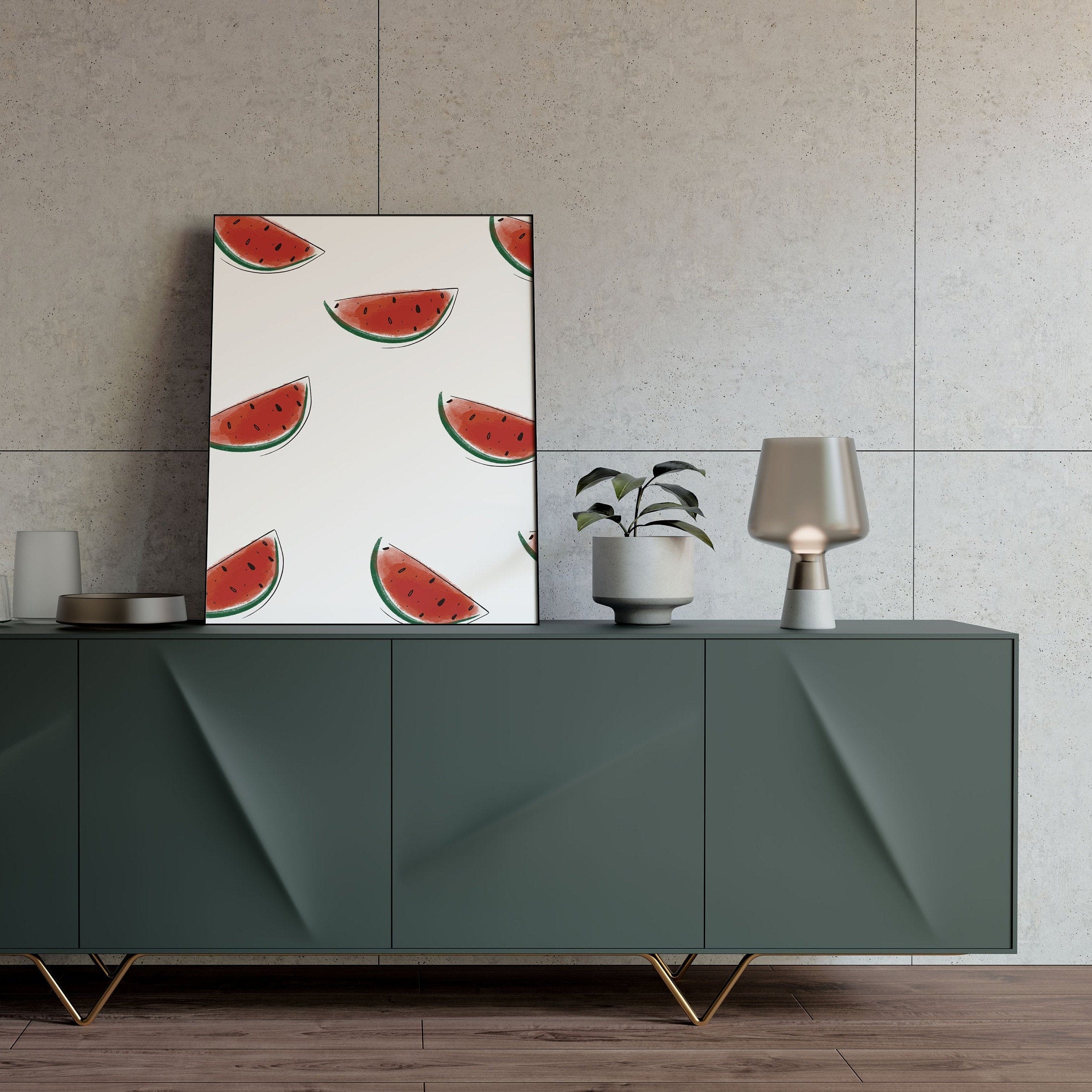 Watermelon Print Watermelon Poster Kitchen Wall Decor - Etsy