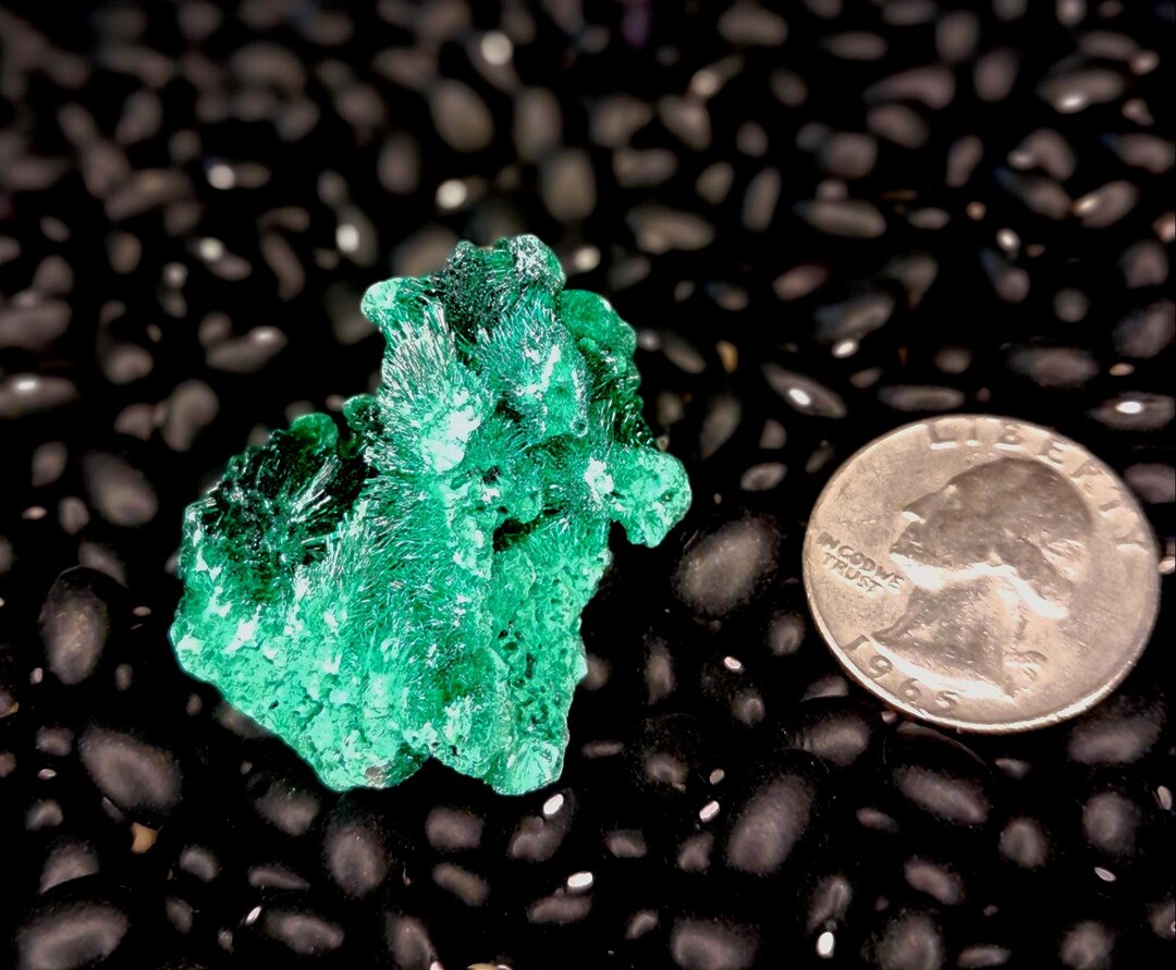 Stellar Fibrous Malachite Crystal Specimen With Amazing Luster #5 - Etsy