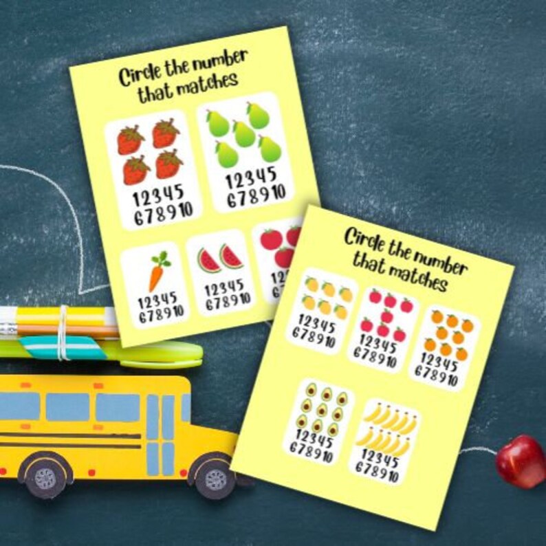Printable Number Matching Game Printable Flash Cards - Etsy