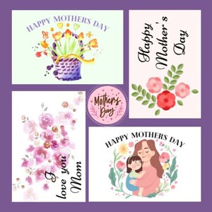Printable Mother&#39;s Day Card Set