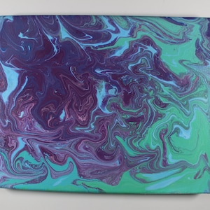 Purple Waves - Acrylic Pour Art