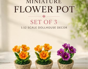 Miniatuur bloemenpot: poppenhuisdecoratie sprookjestuinaccessoires (set van 3)