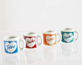 Mug miniature personnalisé en céramique, cadeau personnalisé avec nom, miniature décorative, petite maison, cadeau personnalisé unique, Tinyhouse, tini, miniatur