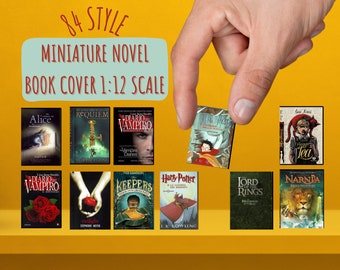 Printable 84 Miniature Book Cover Bestseller Novel Series Collection Set
