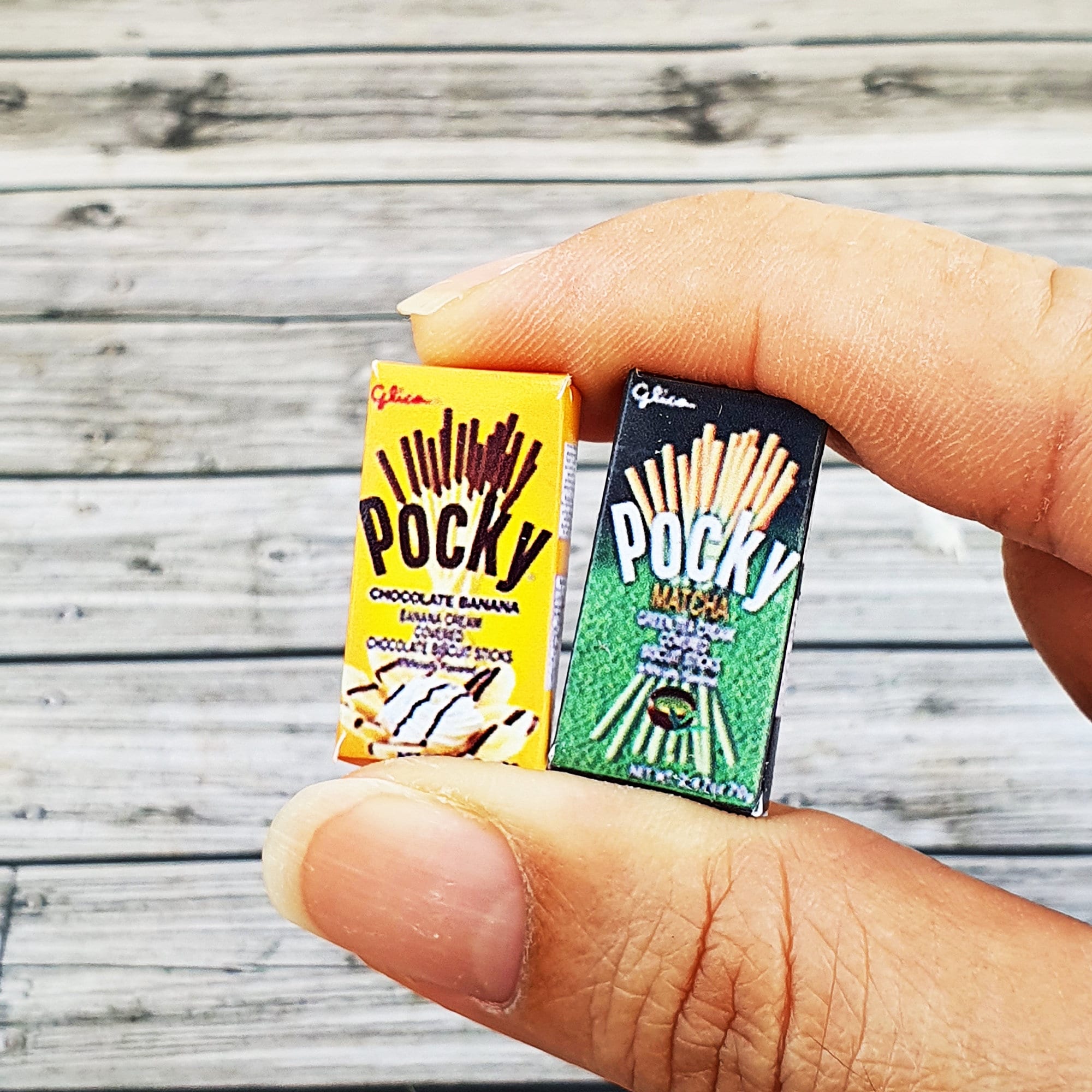 ミニチュア ポッキー ミニチュアポッキー風ボックス（印刷可能）：ドールハウス風スナック