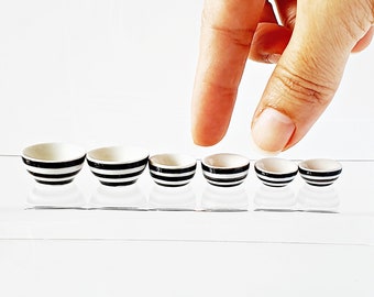 Handmade Ceramic Dollhouse Bowls: Miniature Kitchen Decor