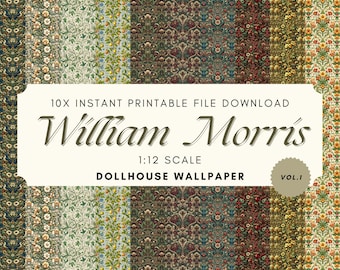 Fondo de pantalla de la casa de muñecas de William Morris: estilo victoriano del siglo XIX (descarga digital)