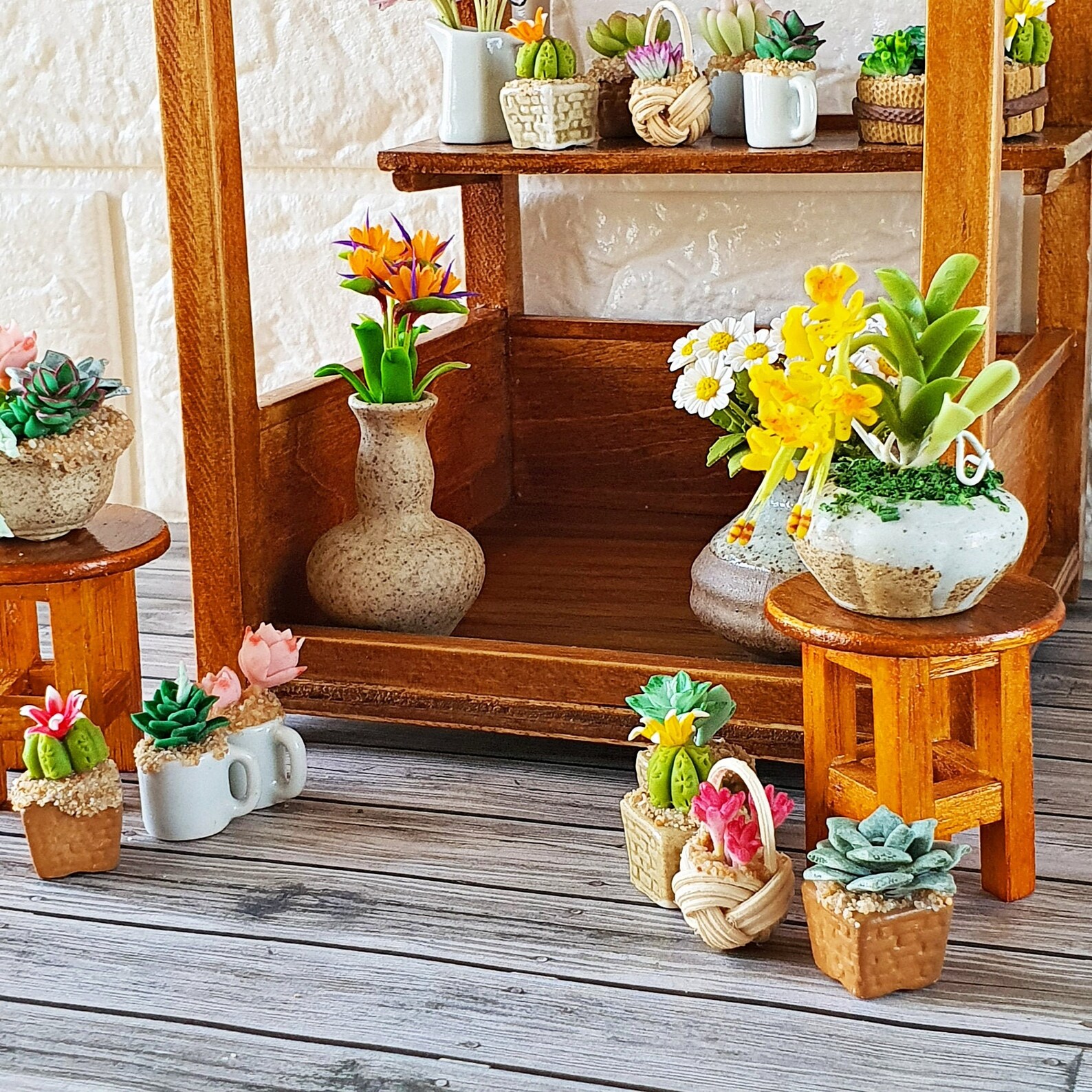 Puppenhaus Miniaturen Fee Garten Blumen Pflanze Keramik Etsy