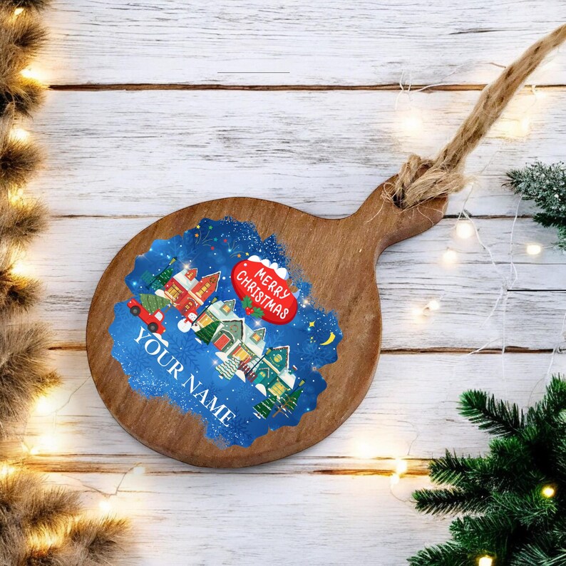 Custom Name Ornament, Personalized Christmas Gift, Miniature Christmas