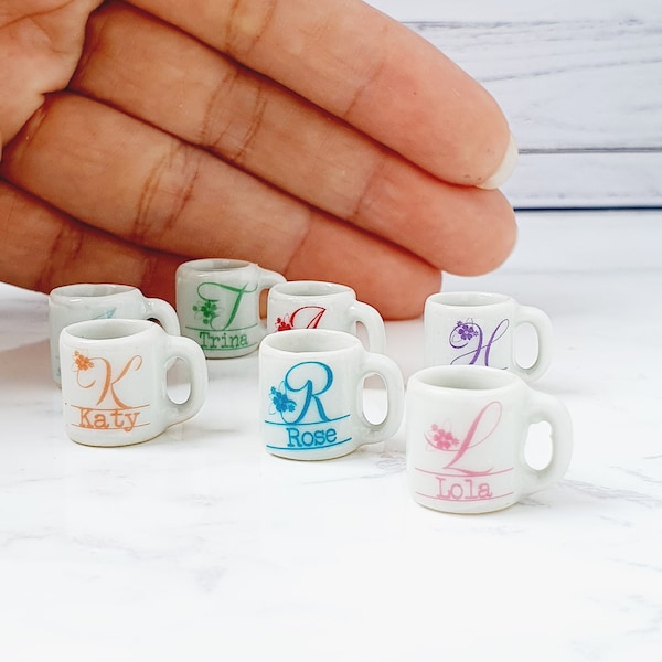 Personalized Miniature Ceramic Mug, Custom Name Gifted, Decorative Miniature, Tiny House, Unique Personabled Gift, tinyhouse, tini, miniatur