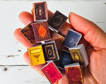 Paquete de minilibros: Miniaturas vintage para decoración de casas de muñecas