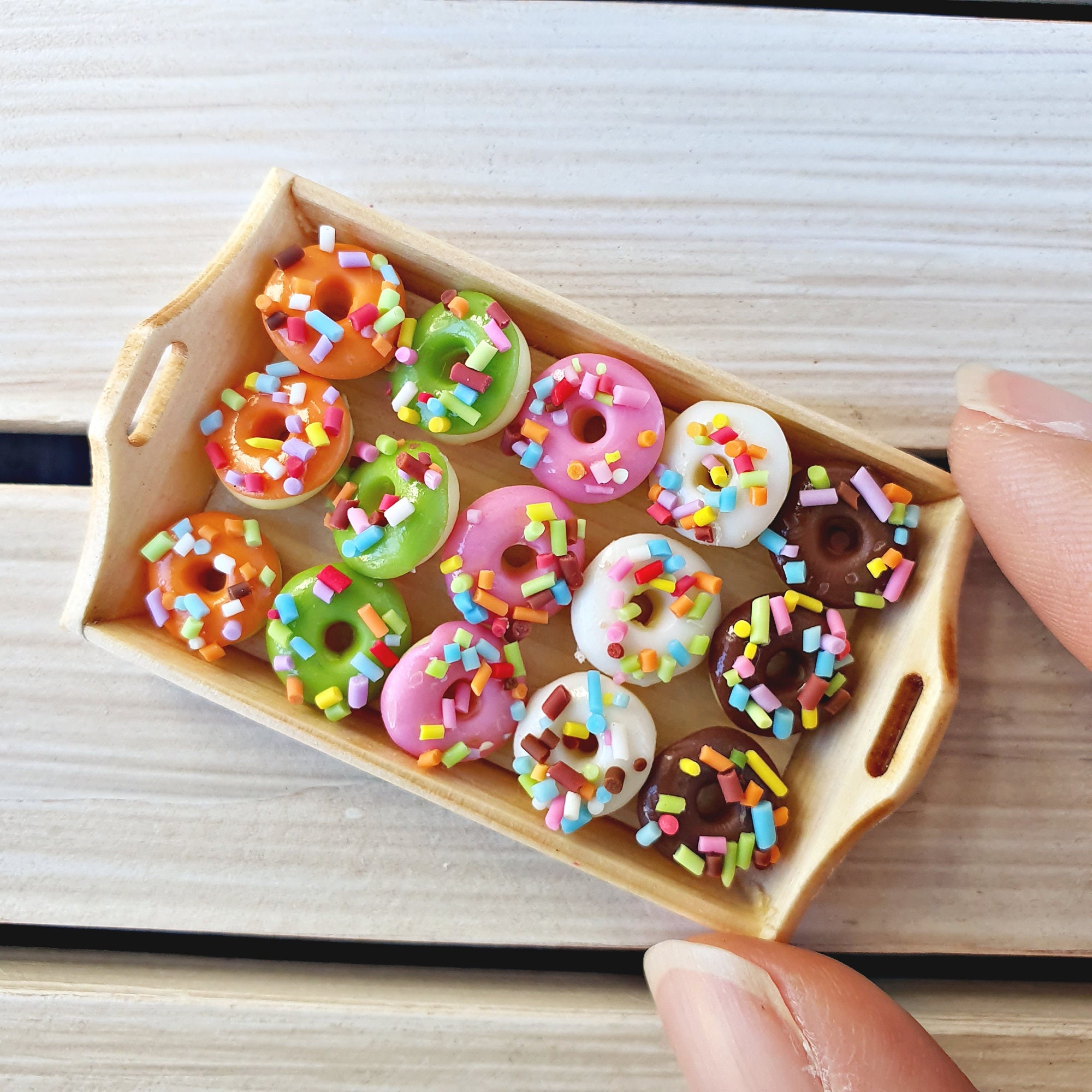 Dunkin Donuts Doughnut in Box Dollhouse Miniatures Food Bakery Barbie Supply 