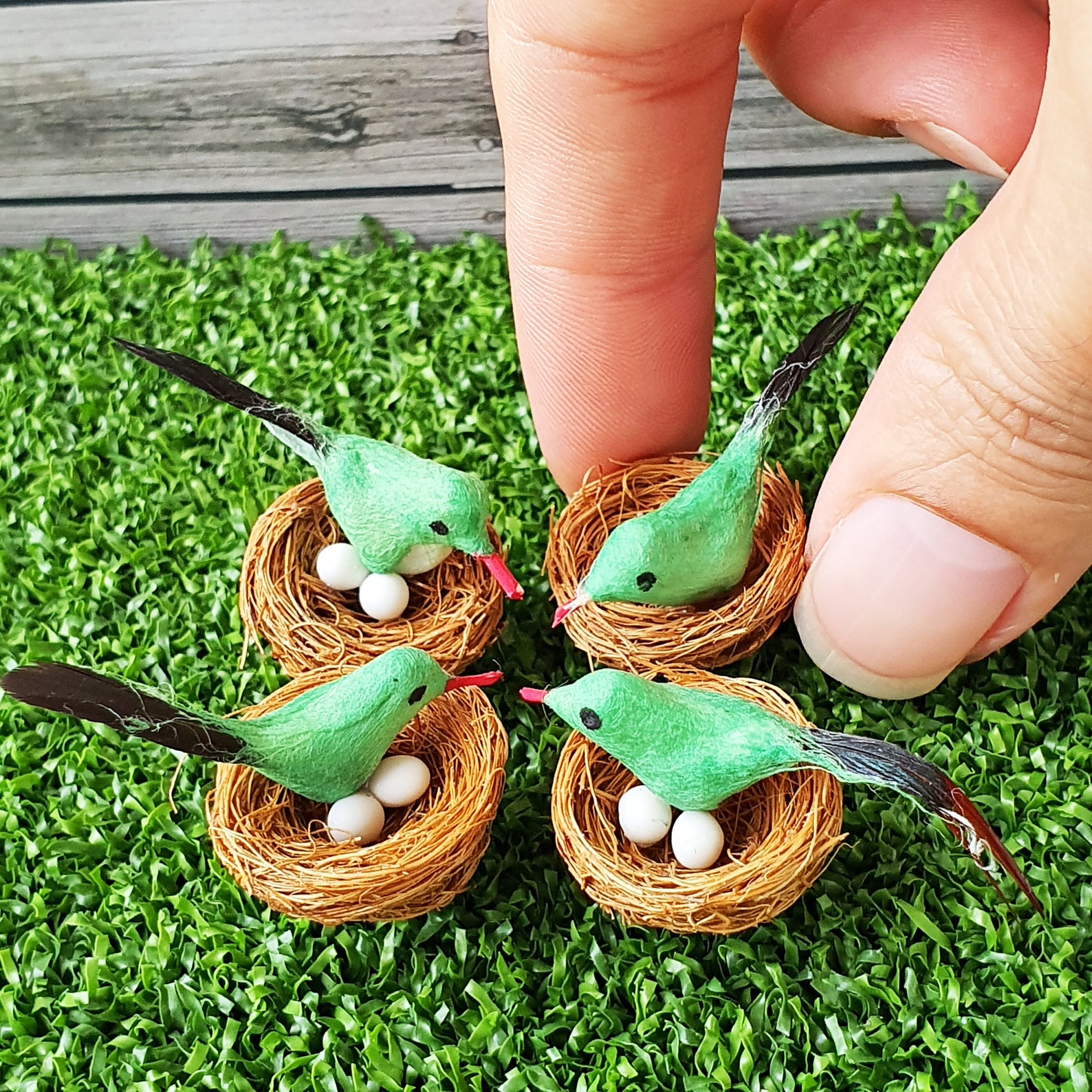 Fairy Garden Miniature Birds Nest for Bird Natural Fiber Etsy