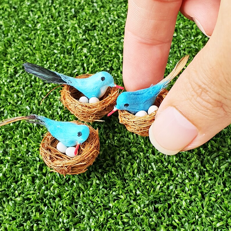Fairy Garden Miniature Birds Nest for Bird Natural Fiber Etsy