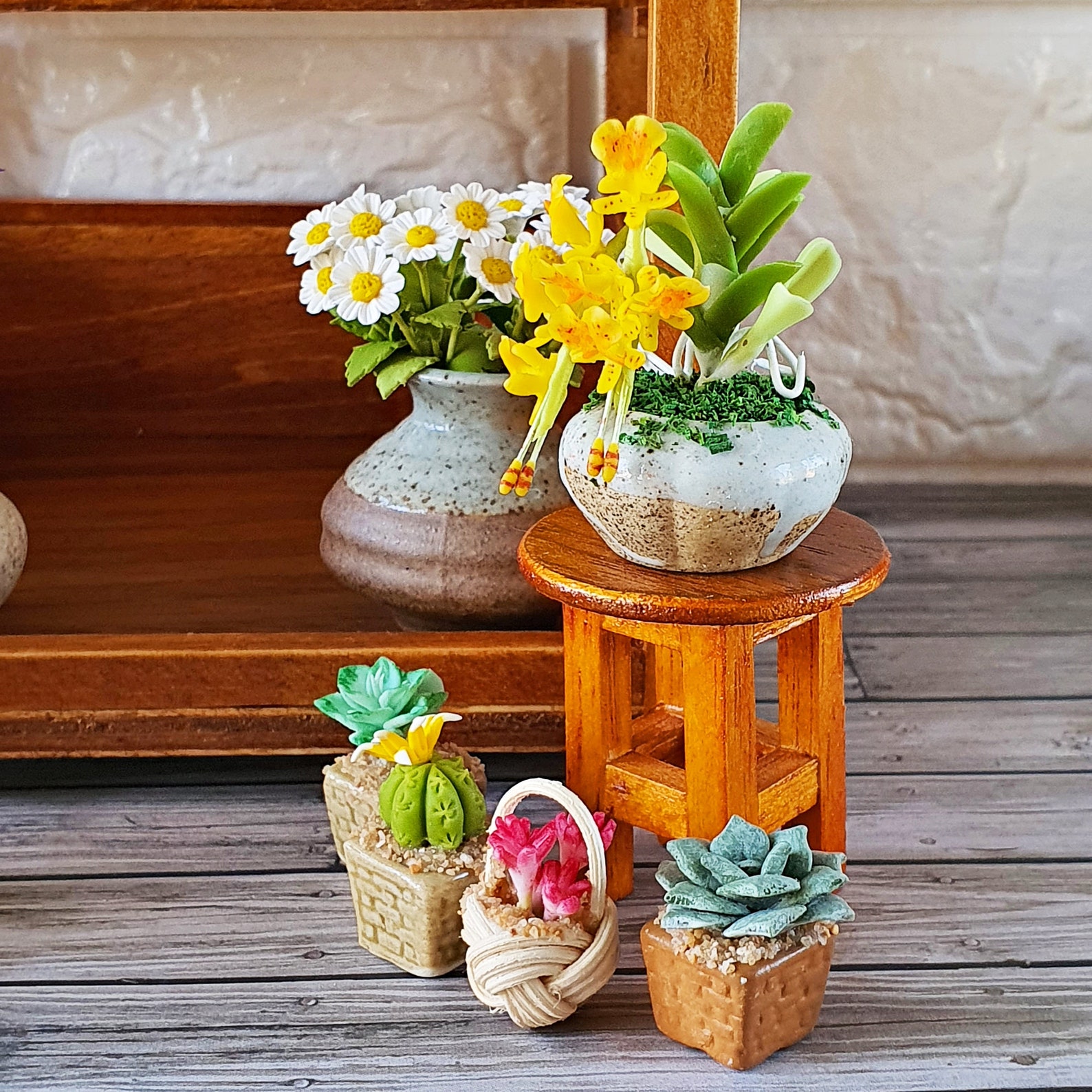 Puppenhaus Miniaturen Fee Garten Blumen Pflanze Keramik Etsy