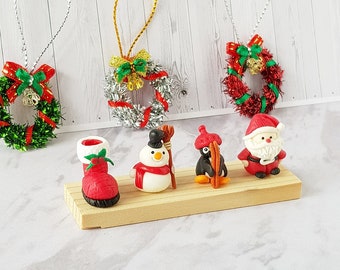 Nikolaus Stiefel Schneemann Geschenke Weihnachten Puppenstube Miniatur 1:12 