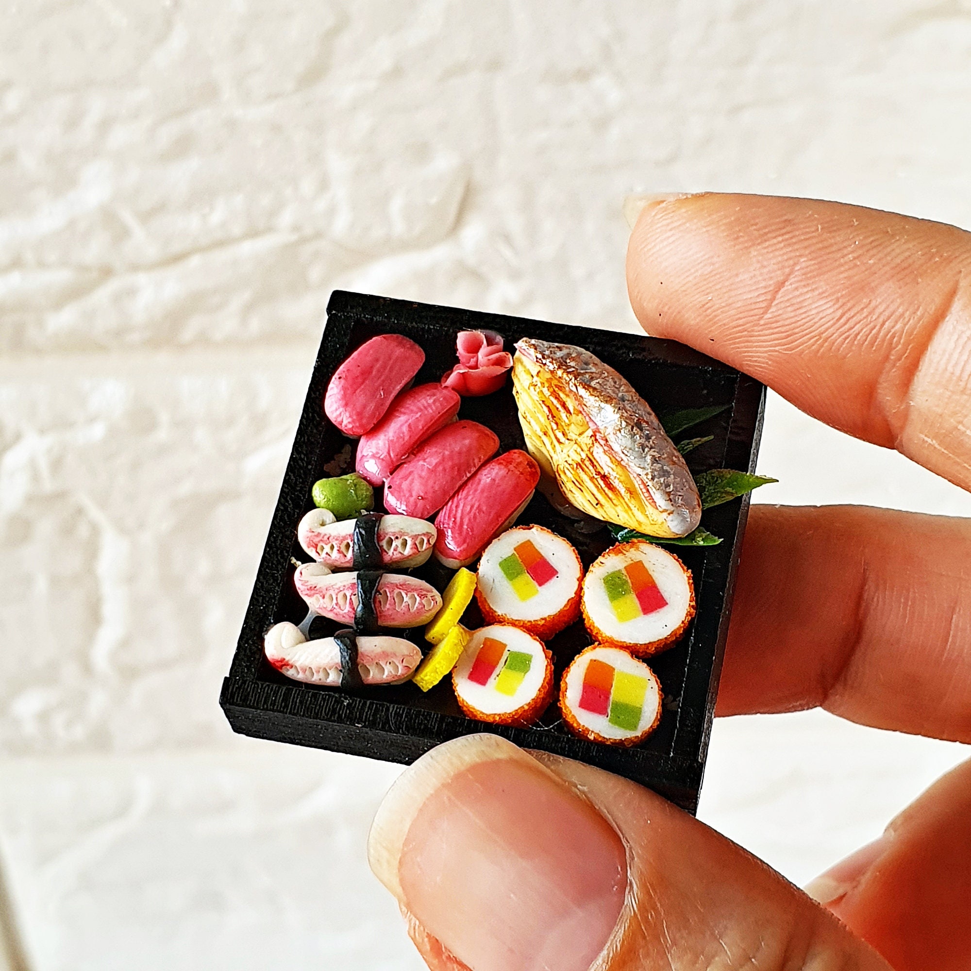 Miniature Japanese Sushi Sashimi Bento Set Japanese food Etsy