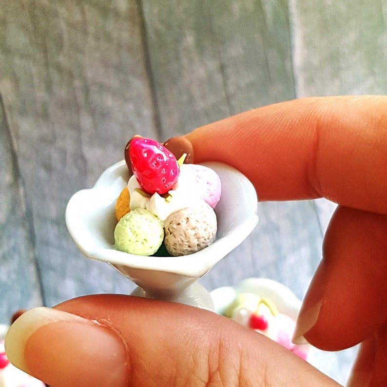 1:12 SCALA Misto Gelato Sundae Doll House Miniature negozio