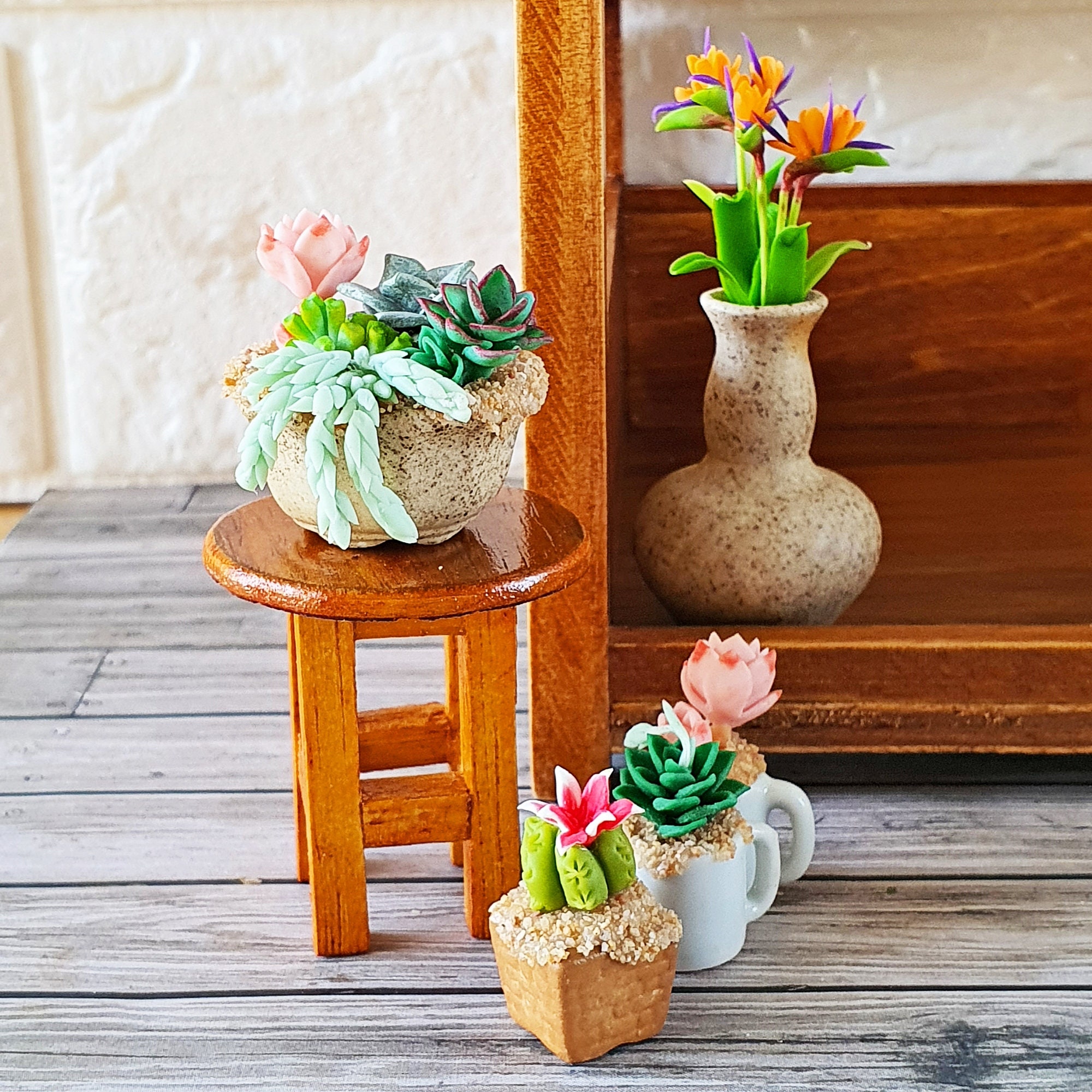 Puppenhaus Miniaturen Fee Garten Blumen Pflanze Keramik Etsy