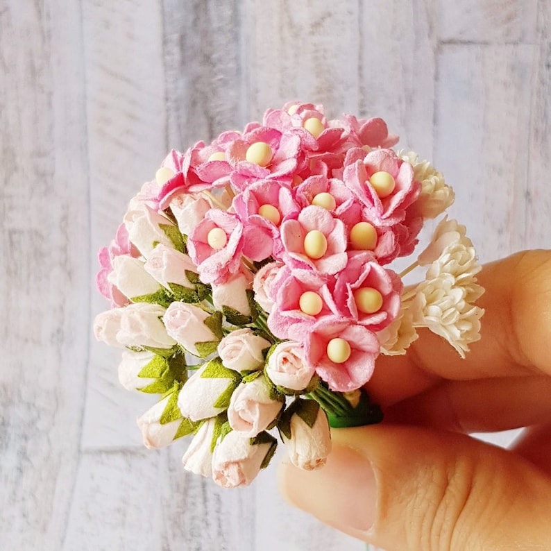 Miniature Dollhouse Valentine Card and Red Rose