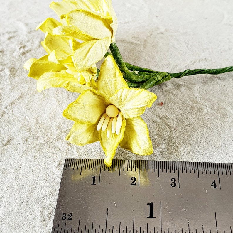 Mulberry Paper Flower wedding Card embellishment Etsy