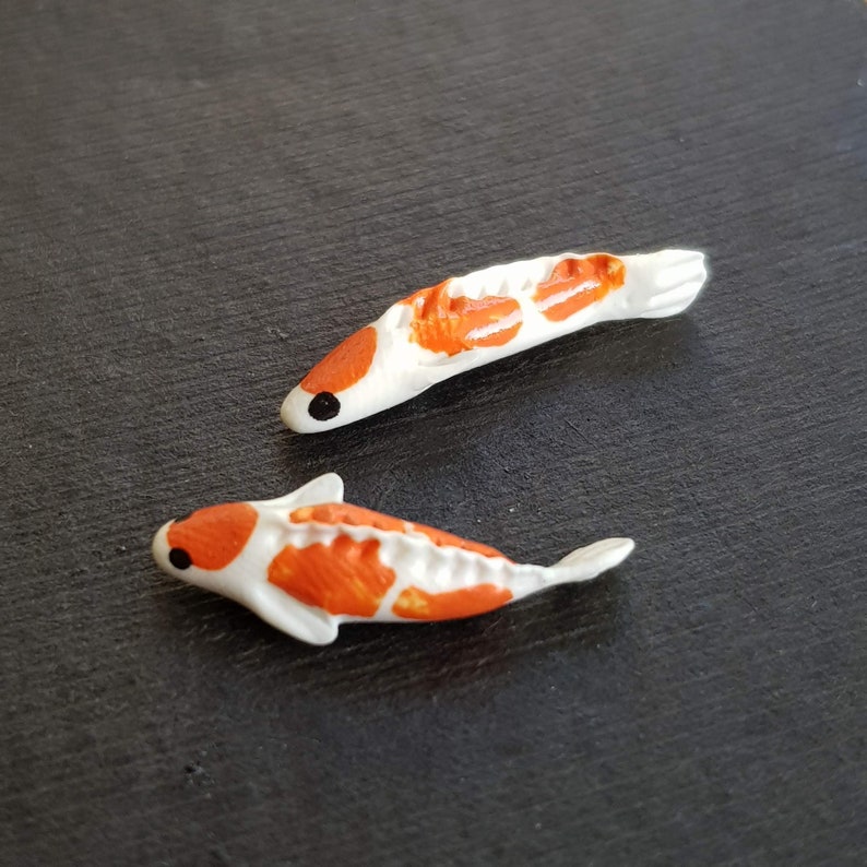 8x kleine miniatuur koi vis fee vijver koi vis diorama koi Etsy
