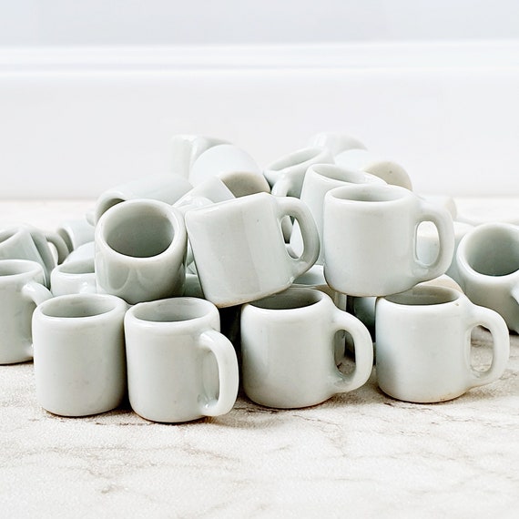 Puppenstube Miniatur Kaffeebecher weiss Keramik 11 mm 