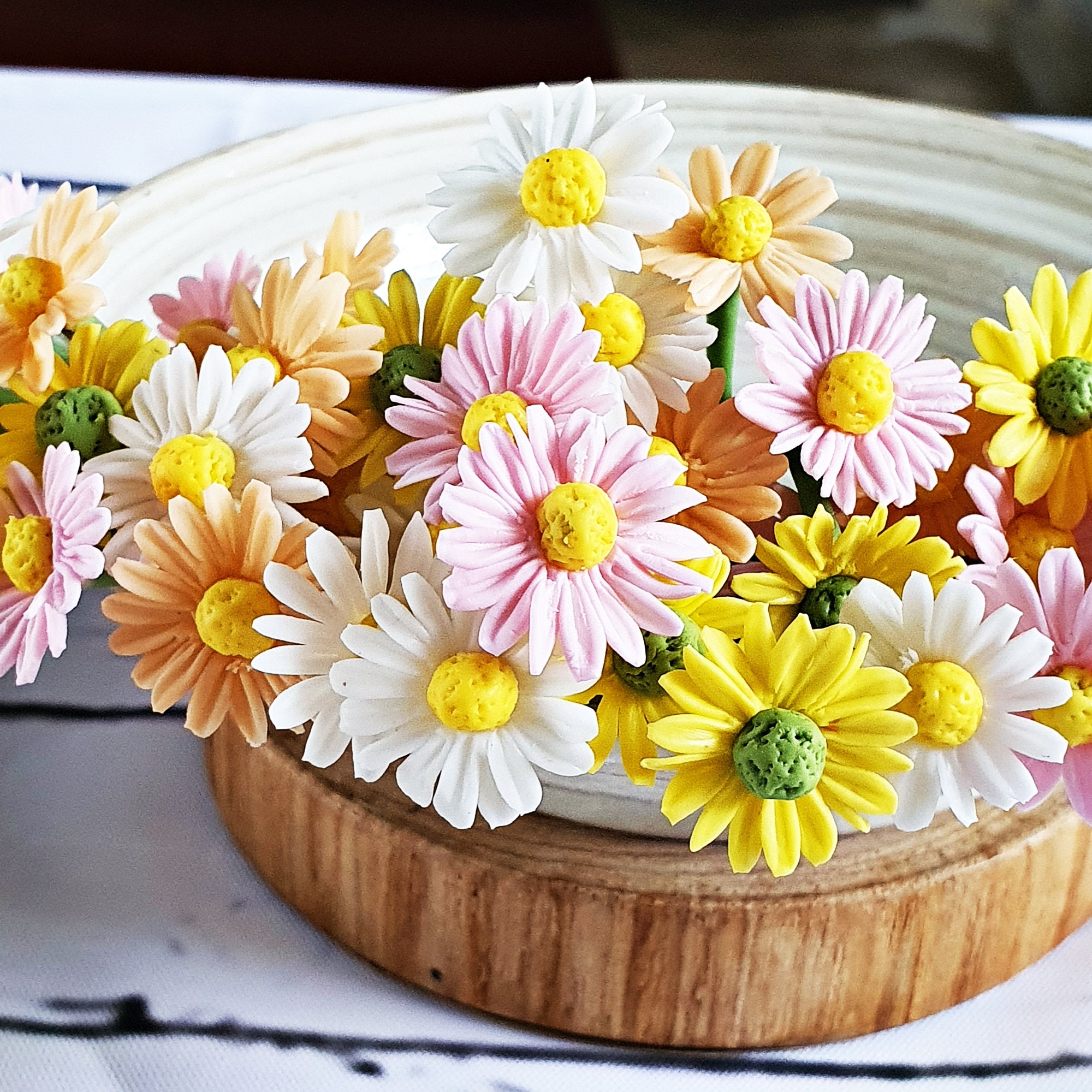 Flower Spring Flowers Daisies Mix Daisy Fimo Slices Fake Sprinkles