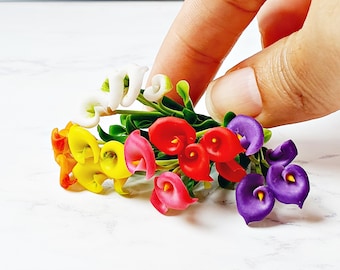1/12 Dollhouse Puppenhaus Miniatur Multicolor Kunstblumen Blumen Deko 