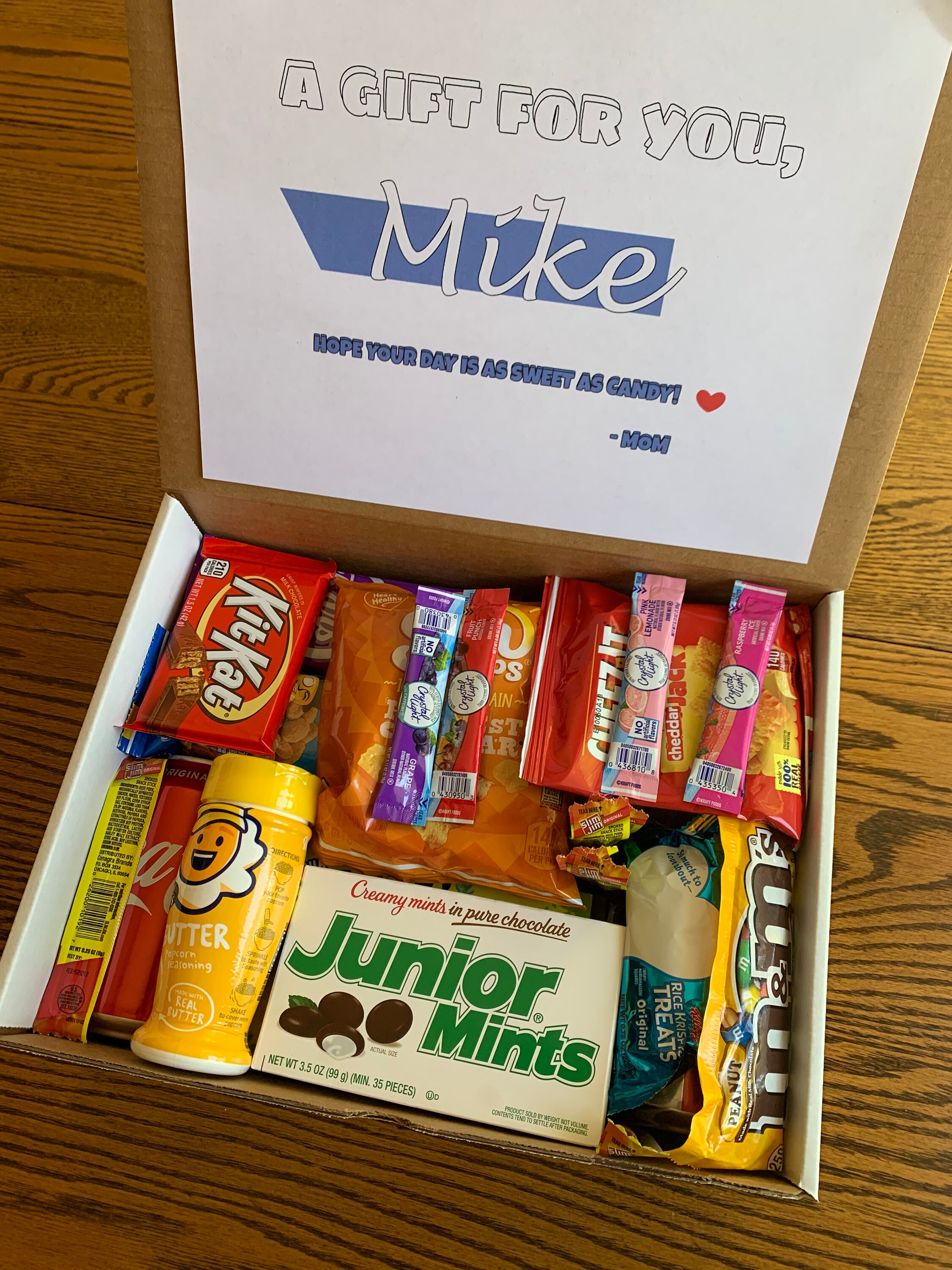 Customizable Movie Snack Box Care Package Gift Box Etsy