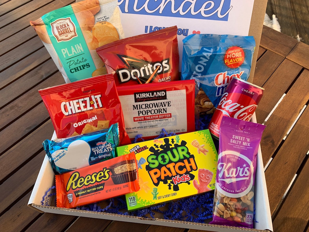 Customizable Movie Snack Box Care Package Gift Box Etsy