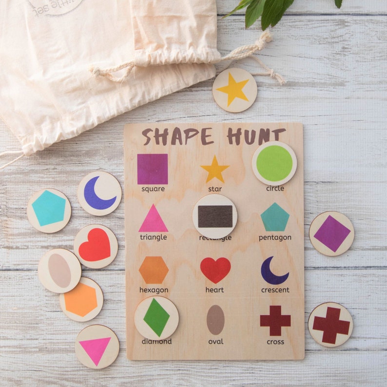 Activity Board, Shape Matching, Educational Game, Language Learning, Montessori Toys For Kids, Homeschool Resources, Nature Classroom image 1