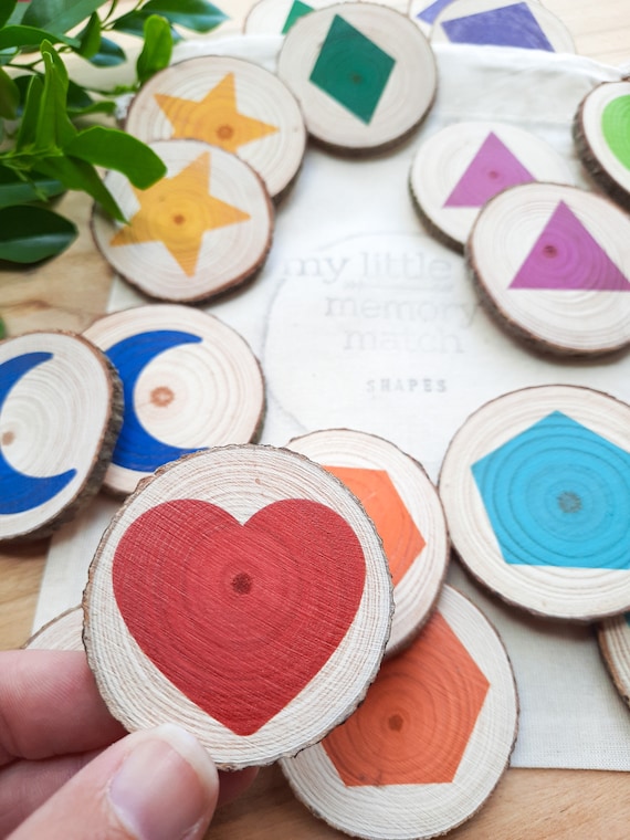 Memory Match, Shape Games, Matching Activities, Montessori Games, Gifts For Children, Gifts For Teacher, Classroom Games, Shape Play