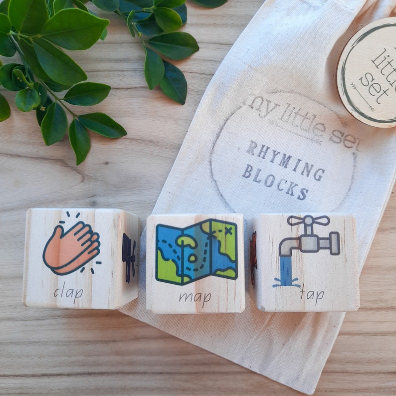 Rhyming Words, Block Game, Activity for Kids, Birthday Gift for Kids ...