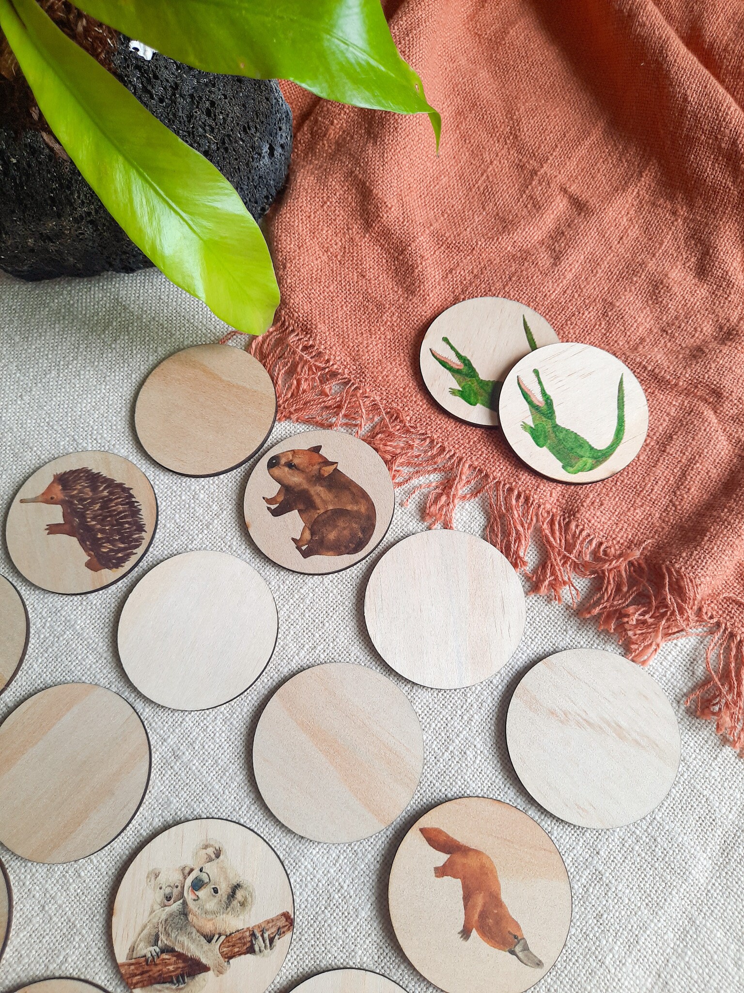 Wooden Memory Game, Australian Animals, Memory Match, Story Stones ...