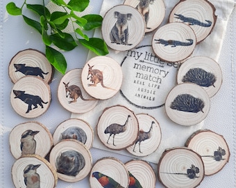 Wooden Memory Game, Australian Animals, Memory Match, Story Stones, Educational Resources, Learning Resources, Montessori Toys For Kids