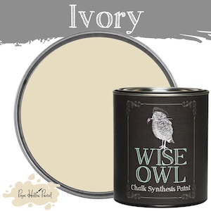 IVORY • Wise Owl Paint • Chalk Synthesis Paint • Mineral Paint • Upcycled Furniture • Chalk Style Paint • Pint