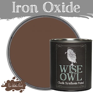 IRON OXIDE • Wise Owl Paint • Chalk Synthesis Paint • Mineral Paint • Upcycled Furniture • Chalk Style Paint • Pint
