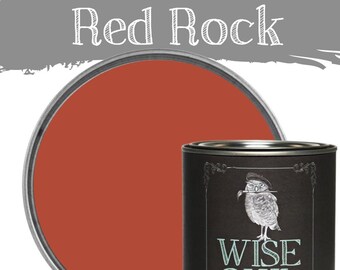 RED ROCK • Wise Owl Paint • Retired Color • Chalk Synthesis Paint • Mineral Paint • Upcycled Furniture • Chalk Style Paint • Pint
