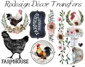 MORNING FARMHOUSE Redesign Transfer • 3PK 6 X 12 • Redesign With Prima • Rub On Transfer • Furniture Transfer • Furniture Upcycling