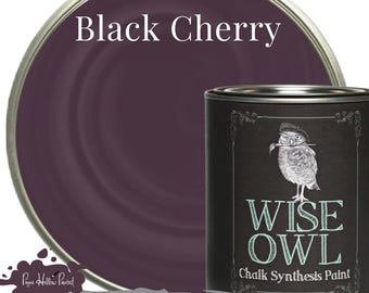 BLACK CHERRY • Wise Owl Paint • Chalk Synthesis Paint • Mineral Paint • Upcycled Furniture • Chalk Style Paint