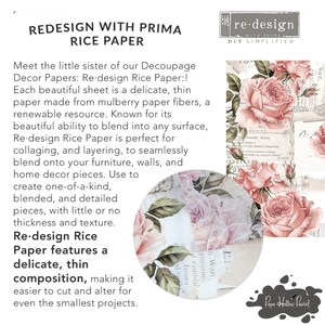 AMIABLE ROSES • Decoupage Tissue Paper • 11.5 X 16.25 • by Redesign ...