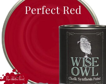 PERFECT RED • Wise Owl Paint • Chalk Synthesis Paint • Mineral Paint • Upcycled Furniture • Chalk Style Paint