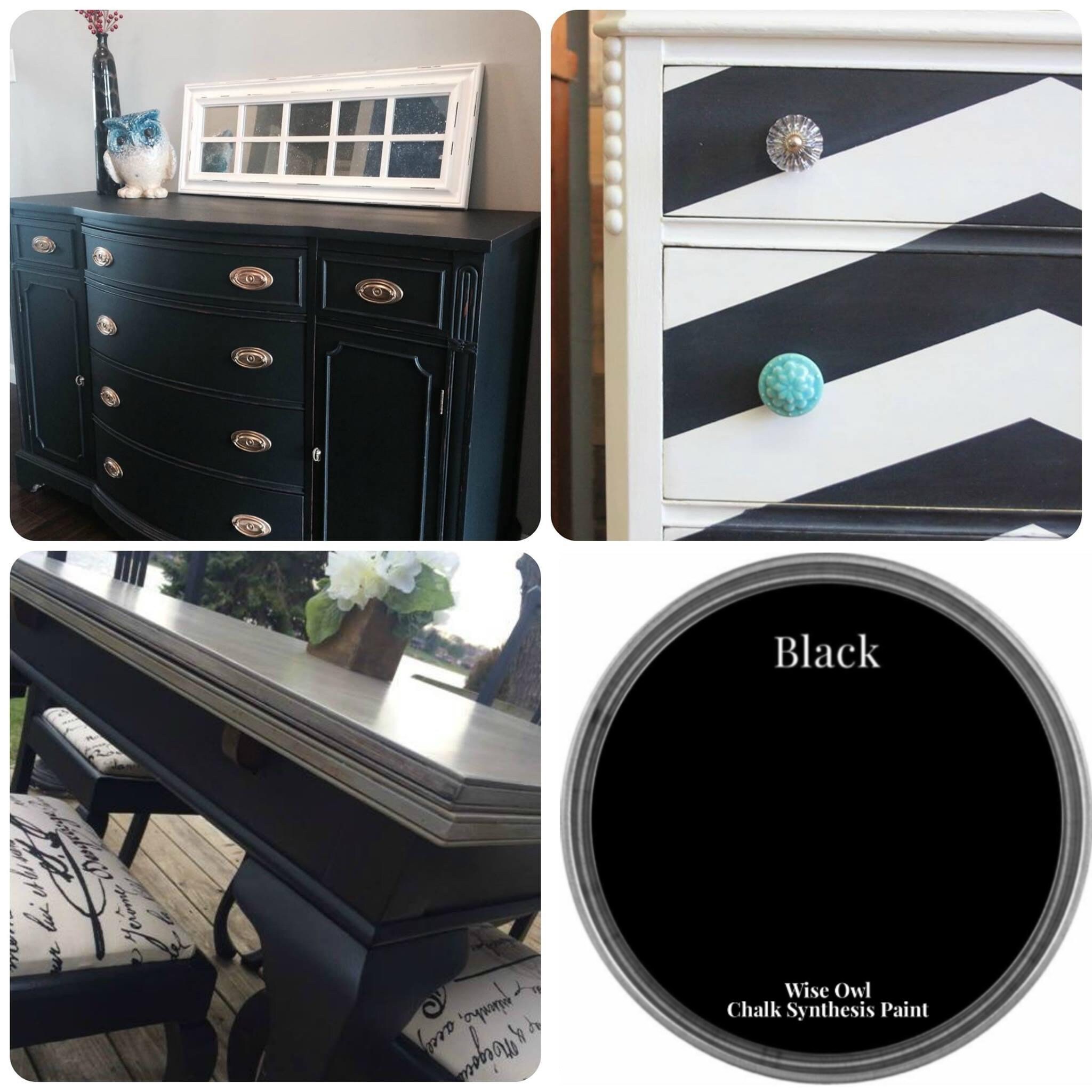 Wise Owl Chalk Synthesis Paint BLACK Wise Owl Paint Etsy