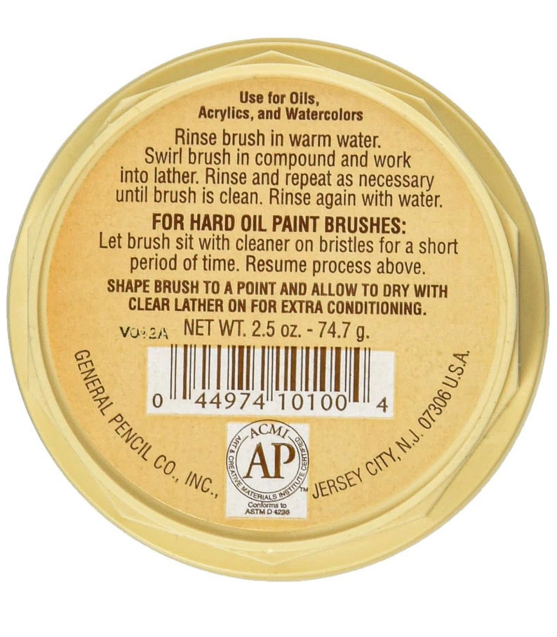 Nettoyant Pinceaux The Master's General Pencil - 70.9g - Pour Huile, Acrylique Et Aquarelle
