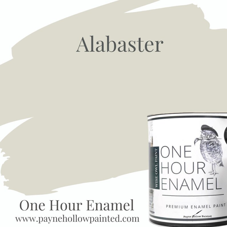 One Hour Enamel Paint ALABASTER Wise Owl Paint Furniture Etsy